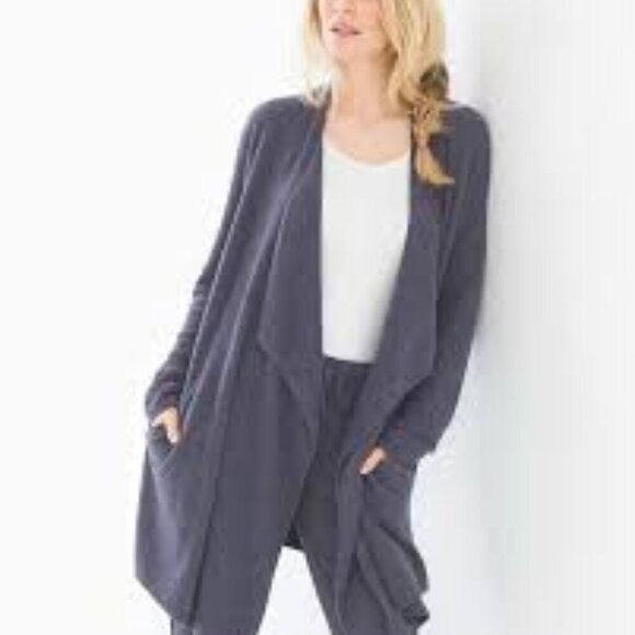 ✅ Barefoot Dreams CozyChic Lite Island Wrap SIZE L/XL NAVY - Picture 1 of 7